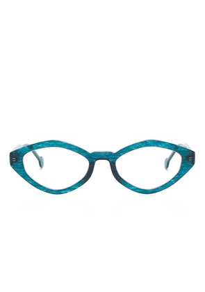 L.A. EYEWORKS Cowrie oval-frame glasses - Blue