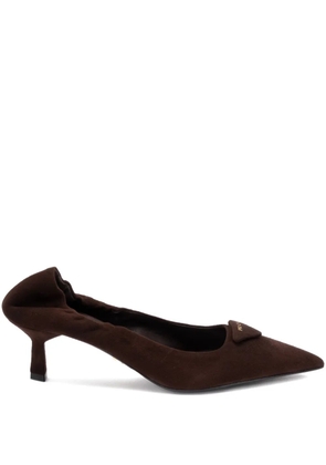 Prada suede pointed-toe pumps - Brown
