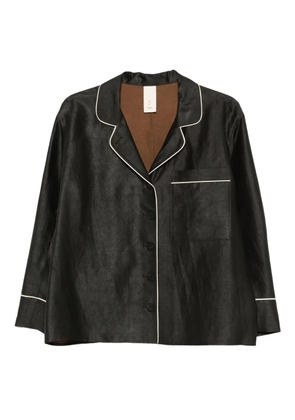 SOH piped-detail buttoned shirt - Black