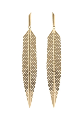 Cadar 18kt rose gold Feather drop earrings - Pink