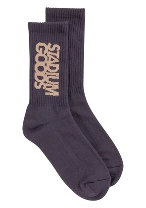 STADIUM GOODS® ribbed logo 'Soot' socks - Purple