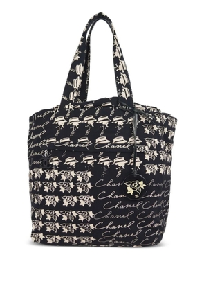 CHANEL Pre-Owned Camélia wool tote bag - Black