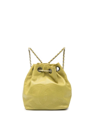 CHANEL Pre-Owned 1996-1997 CC Lambskin Drawstring backpack - Green