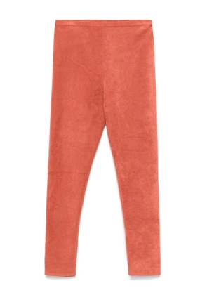 Alaïa Pre-Owned 2010s velvet leggings - Orange