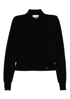 Saiid Kobeisy logo-patched top - Black