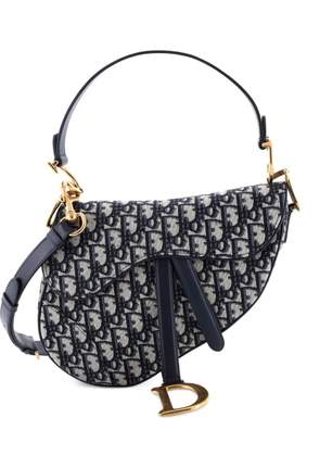 Christian Dior Pre-Owned Saddle Handbag with Strap Oblique Canvas Medium shoulder bag - Blue