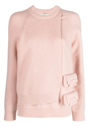 FENDI layered utility pocket jumper - Pink