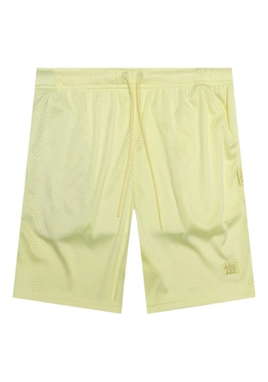 Advisory Board Crystals mesh drawstring shorts - Yellow