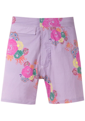 Amir Slama printed shorts - Purple