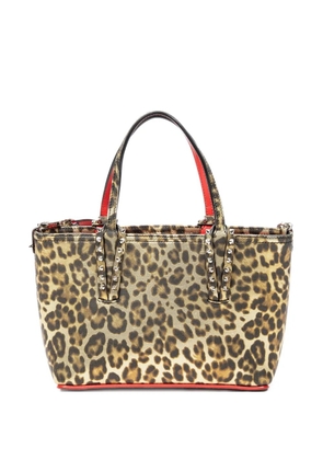 Christian Louboutin Pre-Owned leopard-print Cabata tote bag - Brown
