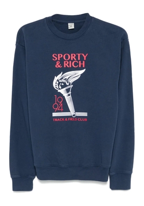 Sporty & Rich graphic-print sweatshirt - Blue