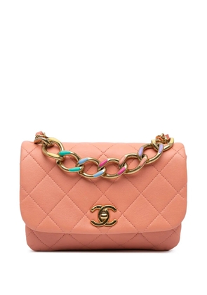 CHANEL Pre-Owned 2021-2024 Small Lambskin Color Match Flap satchel - Pink