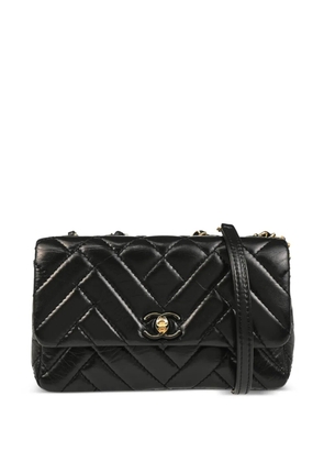 CHANEL Pre-Owned 2019 Bias Stitch Straight Flap shoulder bag - Black