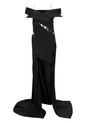 Monse off-shoulder corset gown - Black