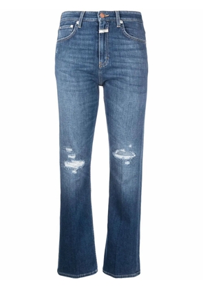Closed distressed straight-leg tapered jeans - Blue