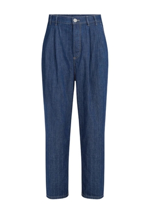 Brunello Cucinelli double-pleats five-pocket trousers - Blue