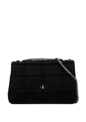 CHANEL Pre-Owned 1997-1999 Jumbo Reissue 2.55 Choco Bar Wool Felt Identification Flap shoulder bag - Black