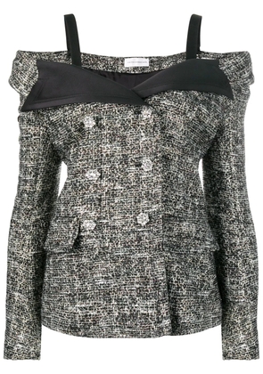 Faith Connexion tweed sailor jacket - Black