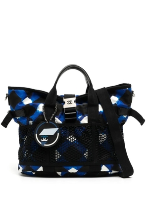 CHANEL Pre-Owned 2015-2016 CC diamond-pattern tote bag - Blue