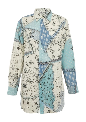 Etro Pre-Owned floral-print shirt - Blue