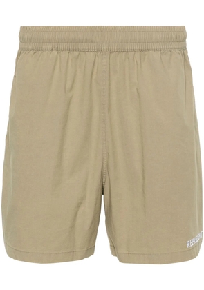 Represent embroidered-logo track shorts - Green