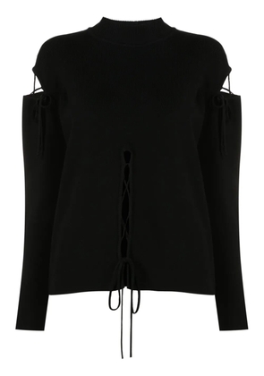 Gloria Coelho lace-up jumper - Black