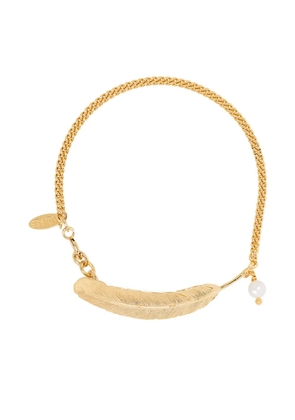 Wouters & Hendrix Voyages Naturalistes pearl feather bracelet - Gold