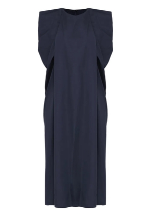 Gloria Coelho gathered-detailed midi dress - Blue