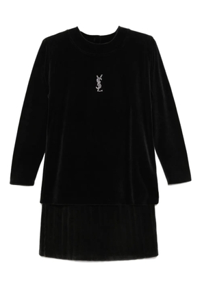 Saint Laurent Pre-Owned 1990-2000s velour ensemble - Black