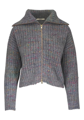 Odeeh zip collar cardigan - Grey