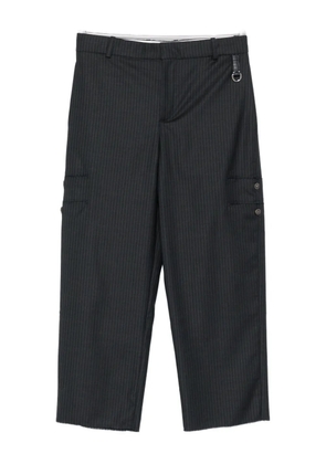 SONIA CARRASCO pinstripe welt-pocket trousers - Grey