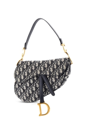 Christian Dior Pre-Owned Saddle Handbag Oblique Canvas Medium shoulder bag - Blue