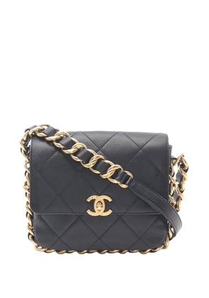 CHANEL Pre-Owned 2021-2025 Small Quilted Lambskin Framing Chain Flap shoulder bag - Black