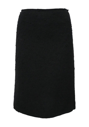 Prada Pre-Owned tweed a-line midi skirt - Black
