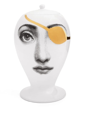 Fornasetti Pirata ceramic vase - Gold