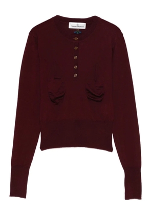 Vivienne Westwood Tit button detail jumper - Red