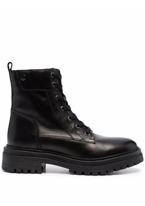 Geox low heel lace-up boots - Black