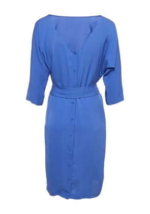 Diane Von Furstenberg Vintage silk front-button dress - Blue