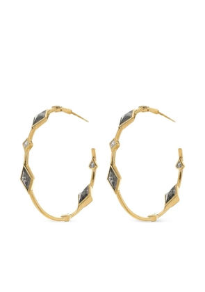 NIMO WITH LOVE Gold Diamond Hoop Earrings