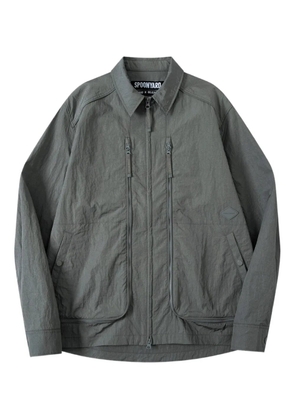 Spoonyard zipper pockets shirt jacket - Green