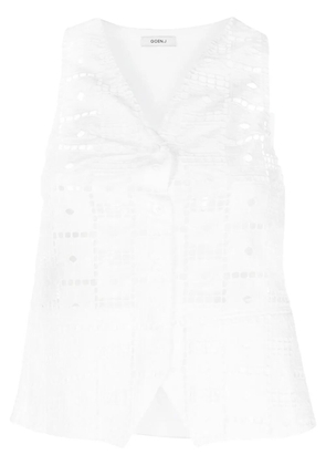 Goen.J cut out-detail vest - White
