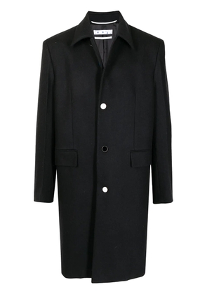 Off-White single-breasted wool-blend coat - Black