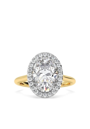 Tilla 14K yellow gold oval lab-grown diamond halo ring