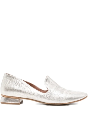 kudeta metallic-leather loafers - Silver