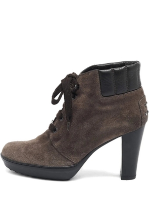 Tod's Vintage 95mm suede ankle boots - Brown