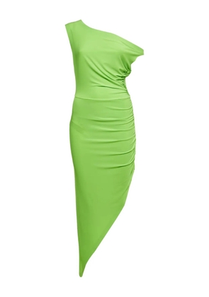 Norma Kamali Vintage ruched one-shoulder dress - Green