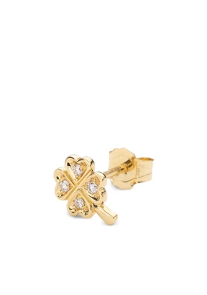 We by WHITEbIRD 18K yellow gold Clover diamond earrings