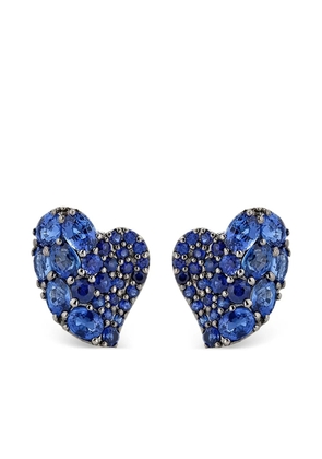 Piranesi 18K white gold sapphire earrings - Silver