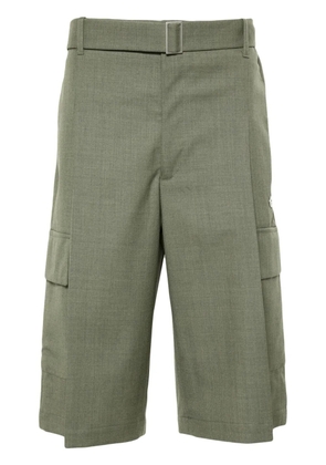 Études Studio Envol belted tailored shorts - Green