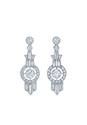 KWIAT 18kt white gold diamond Splendor pendant earrings - Silver